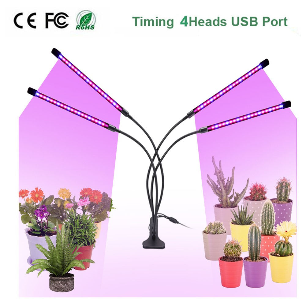 Rumahhome_LED Grow Light USB Phyto Lamp Full Spectrum With Control For Plants Seedlings Flower Indoor Plant nursery lamp