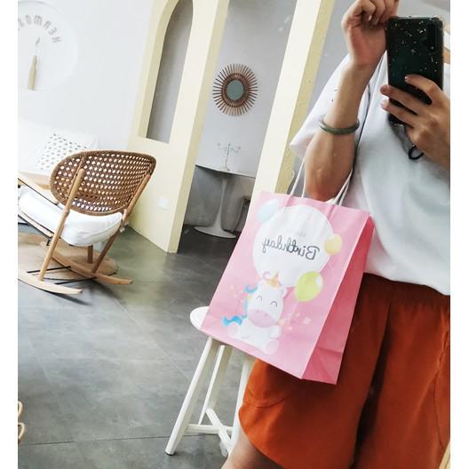 5/10pcs Cartoon Gift Tote Bags Cute Candy Birthday Party Kids Gift Wrap Various Color Design Paper Bags