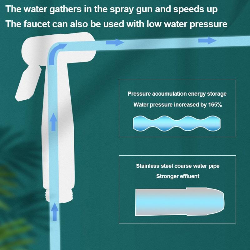 Toilet Bidet Spray Non Punching Bidet Spray Set Spray Head Quality 304Stainless Steel Toilet booster nozzle set