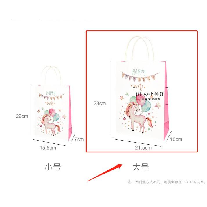 5/10pcs Cartoon Gift Tote Bags Cute Candy Birthday Party Kids Gift Wrap Various Color Design Paper Bags