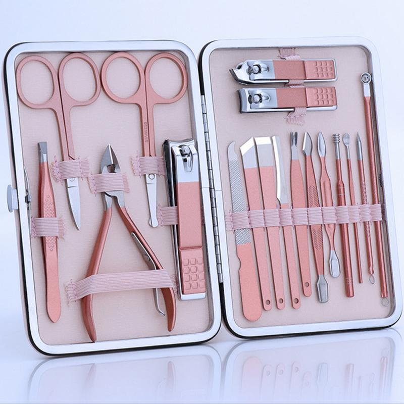 Rumahhome fit Manicure Stainless Steel Nail Clippers Hygiene set Nail Cutter Nail Tool Set