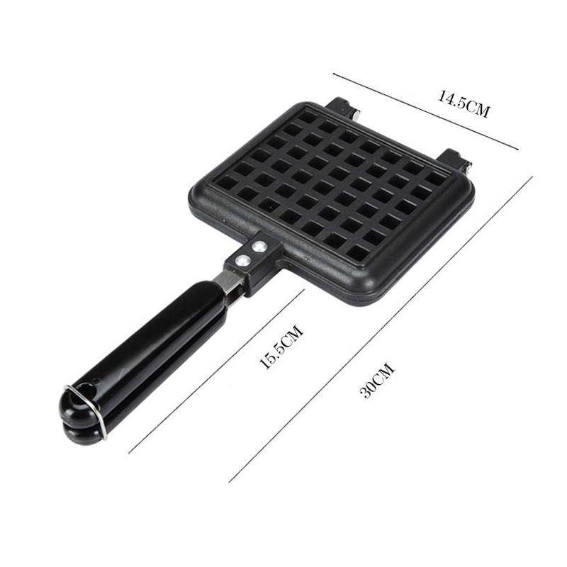Kitchen Gas Non-Stick Waffle Maker Pan Mould Mold Press Plate Cook Baking Tool DIY Lattice Muffin Baking Mold
