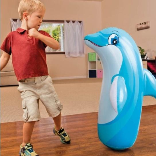 SG Rumahhome Kids 3D Inflatable Tumbler Toy Children Cartoon Animal Blow Up Toys Family Interactive Games