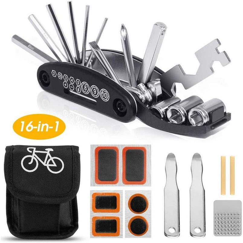 (Reday Stock) Rumahhome_16 in 1 multifunctional bicycle repair tool set