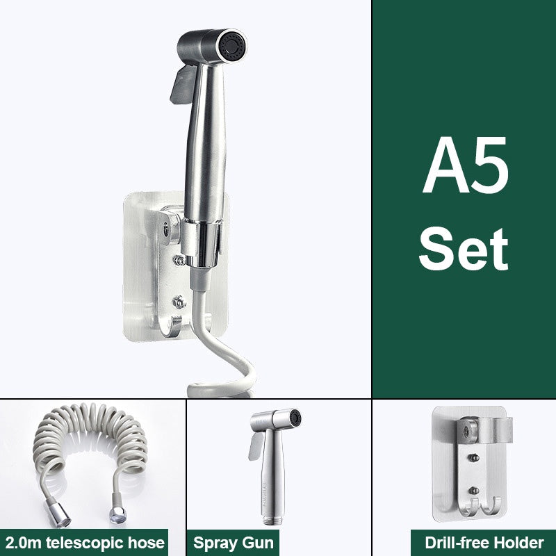 Toilet Bidet Spray Non Punching Bidet Spray Set Spray Head Quality 304Stainless Steel Toilet booster nozzle set