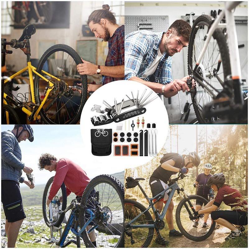(Reday Stock) Rumahhome_16 in 1 multifunctional bicycle repair tool set