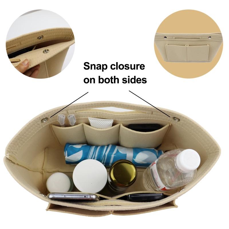 Rumahhome Felt Lined Bag Women's Toiletry Bag Multi Function Storage Bag Portable Liner Bag For Tote Bag