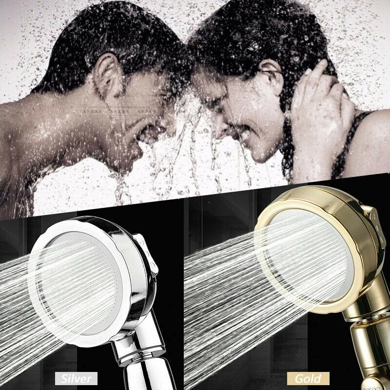 (SG Stock)Rumahhome High Pressure Shower Head 360 Degrees Rotating Boosting Spray Handheld Shower Head