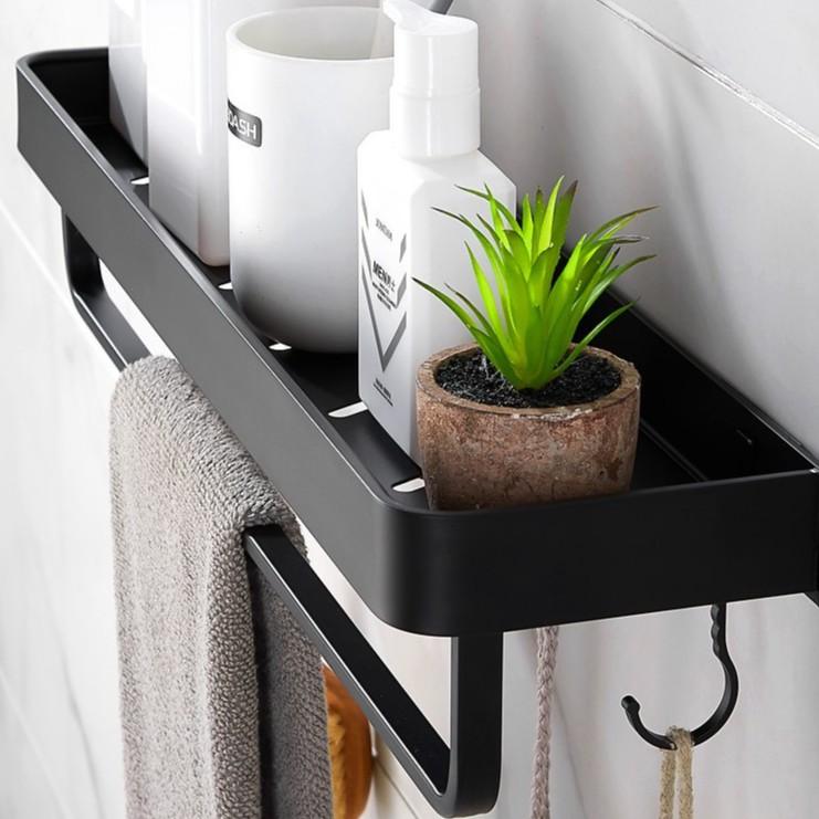 Rumahhome Bathroom Rack Bathroom Shelf Shampoo holder Rack Toilet Rack Towel Shelf Bathroom Storage Kitchen Shelf Hanging