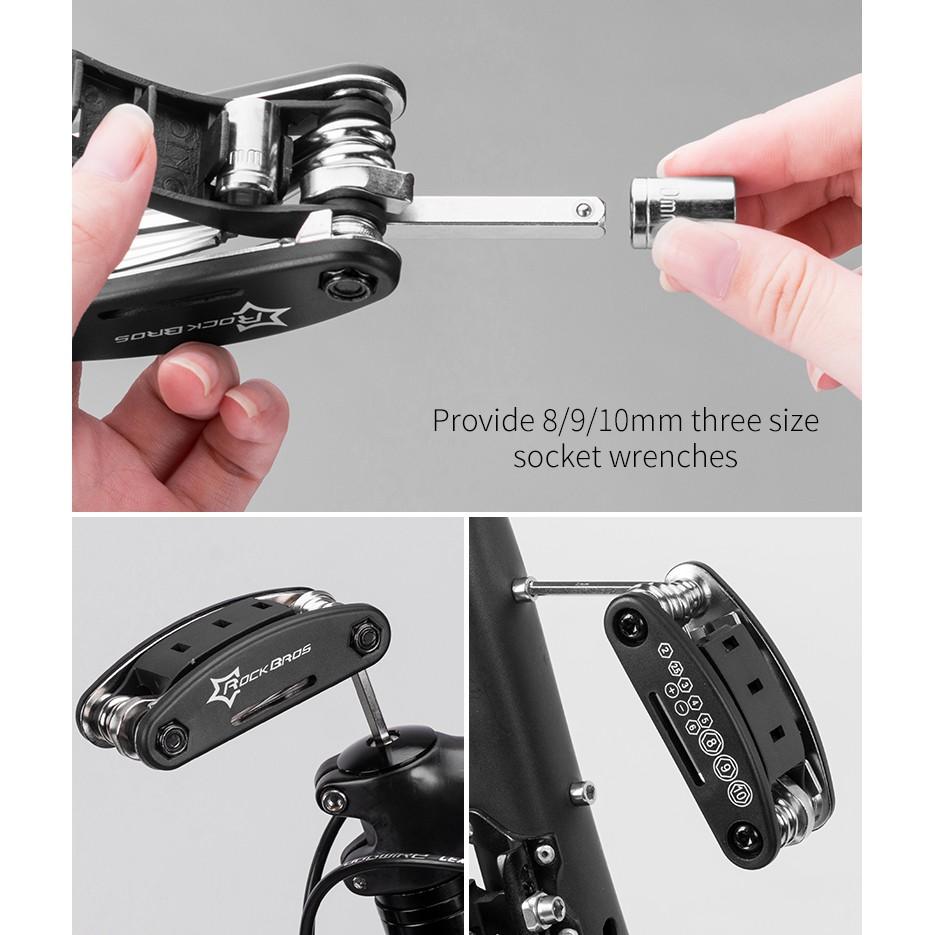 (Reday Stock) Rumahhome_16 in 1 multifunctional bicycle repair tool set