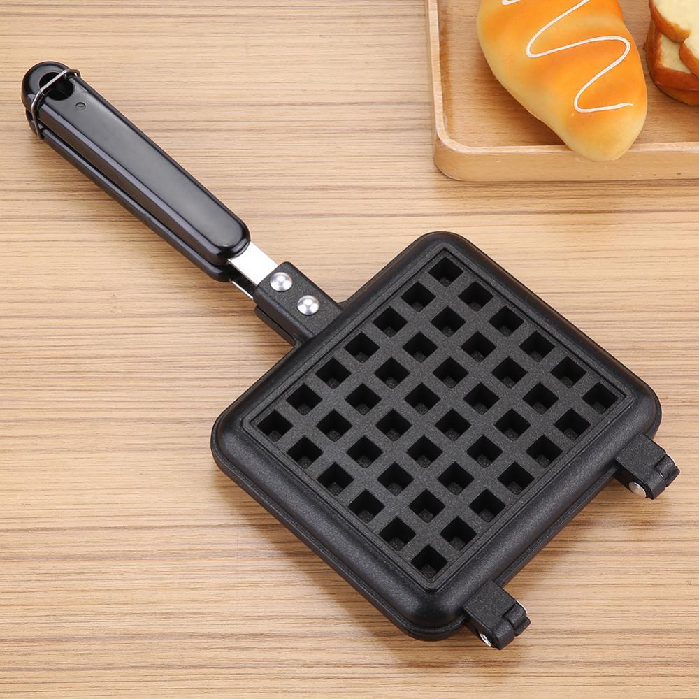 Kitchen Gas Non-Stick Waffle Maker Pan Mould Mold Press Plate Cook Baking Tool DIY Lattice Muffin Baking Mold