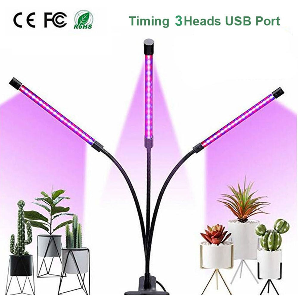 Rumahhome_LED Grow Light USB Phyto Lamp Full Spectrum With Control For Plants Seedlings Flower Indoor Plant nursery lamp