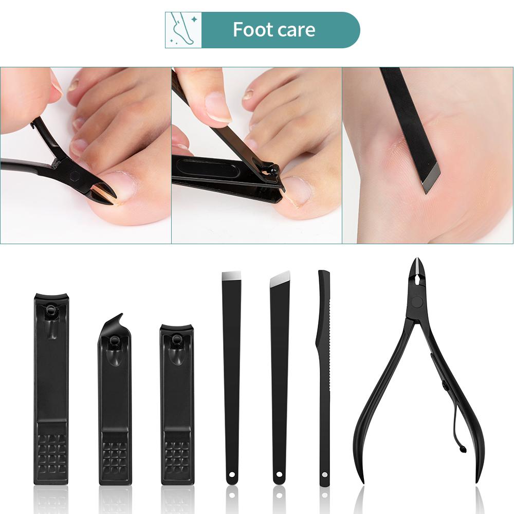 Rumahhome fit Manicure Stainless Steel Nail Clippers Hygiene set Nail Cutter Nail Tool Set