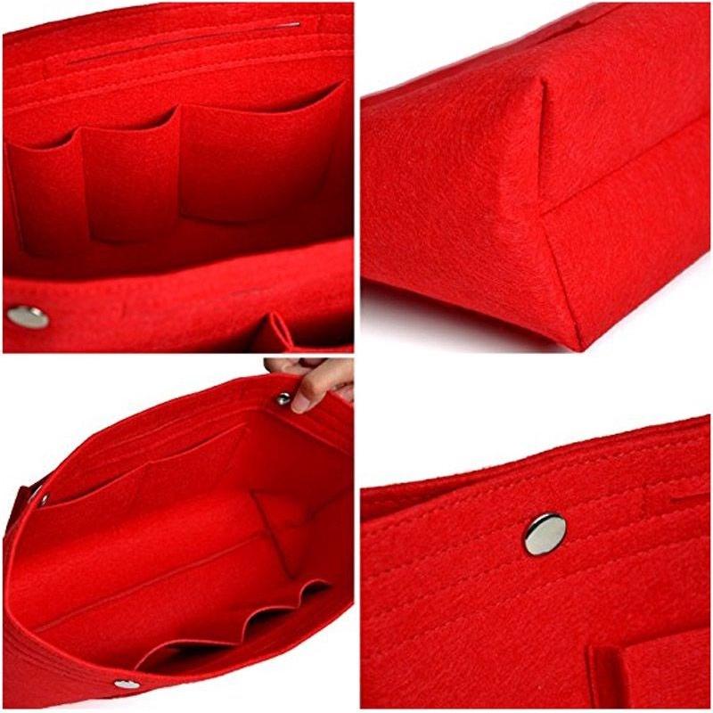 Rumahhome Felt Lined Bag Women's Toiletry Bag Multi Function Storage Bag Portable Liner Bag For Tote Bag