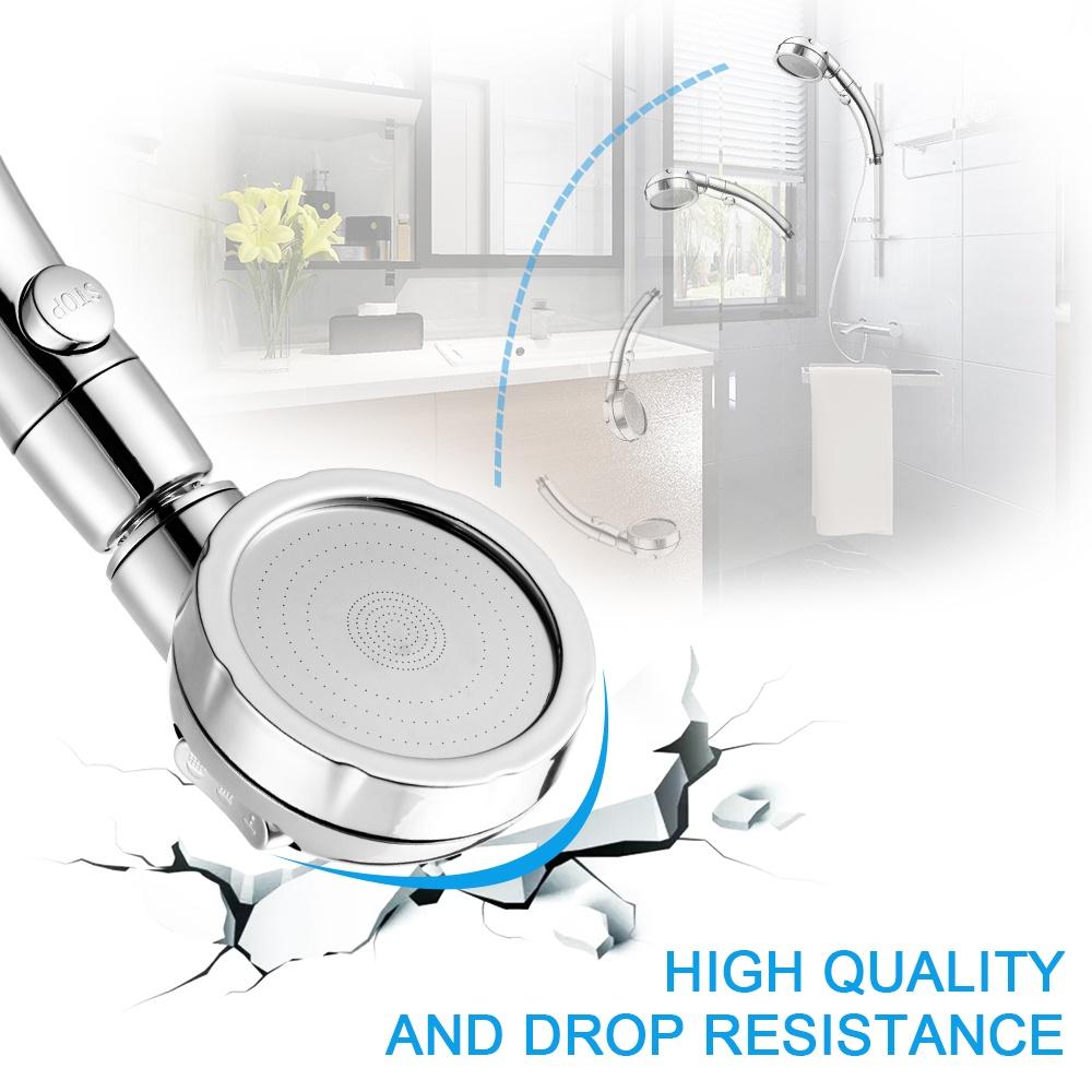 (SG Stock)Rumahhome High Pressure Shower Head 360 Degrees Rotating Boosting Spray Handheld Shower Head