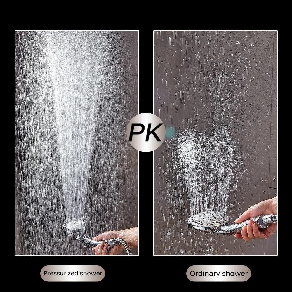 (SG Stock)Rumahhome High Pressure Shower Head 360 Degrees Rotating Boosting Spray Handheld Shower Head