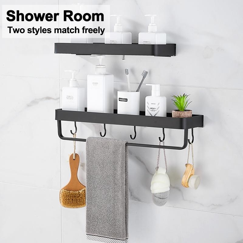 Rumahhome Bathroom Rack Bathroom Shelf Shampoo holder Rack Toilet Rack Towel Shelf Bathroom Storage Kitchen Shelf Hanging