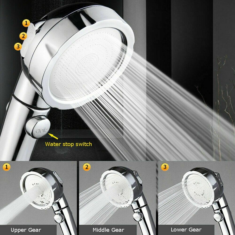 (SG Stock)Rumahhome High Pressure Shower Head 360 Degrees Rotating Boosting Spray Handheld Shower Head