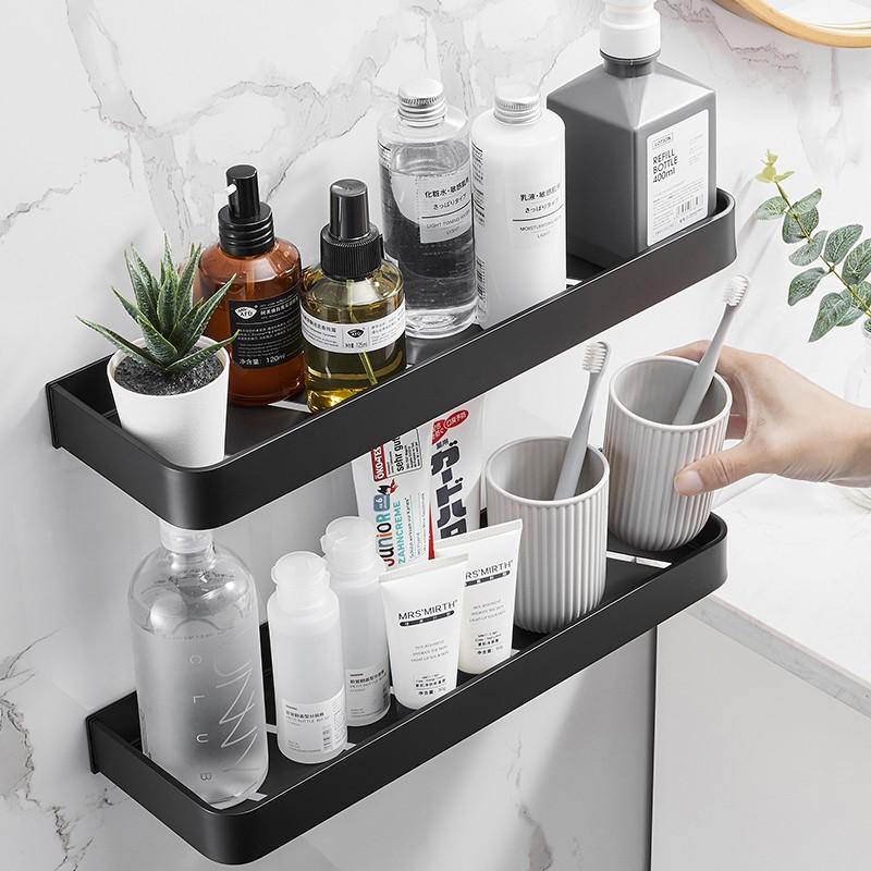 Rumahhome Bathroom Rack Bathroom Shelf Shampoo holder Rack Toilet Rack Towel Shelf Bathroom Storage Kitchen Shelf Hanging
