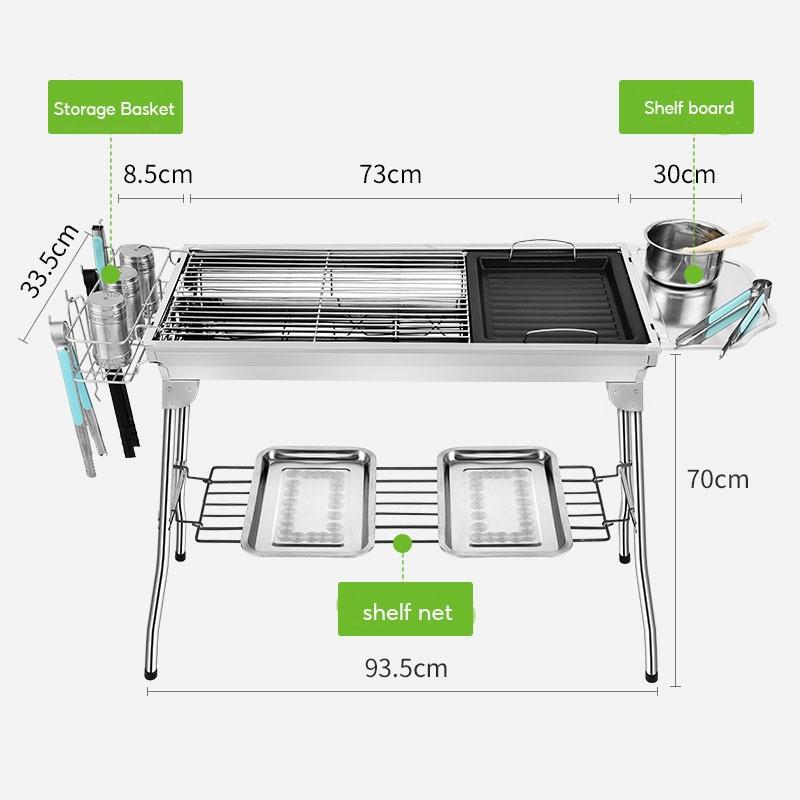 Folding Outdoor charcoal bbq grill