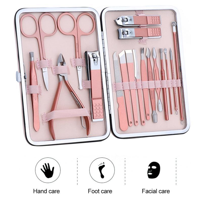 Rumahhome fit Manicure Stainless Steel Nail Clippers Hygiene set Nail Cutter Nail Tool Set