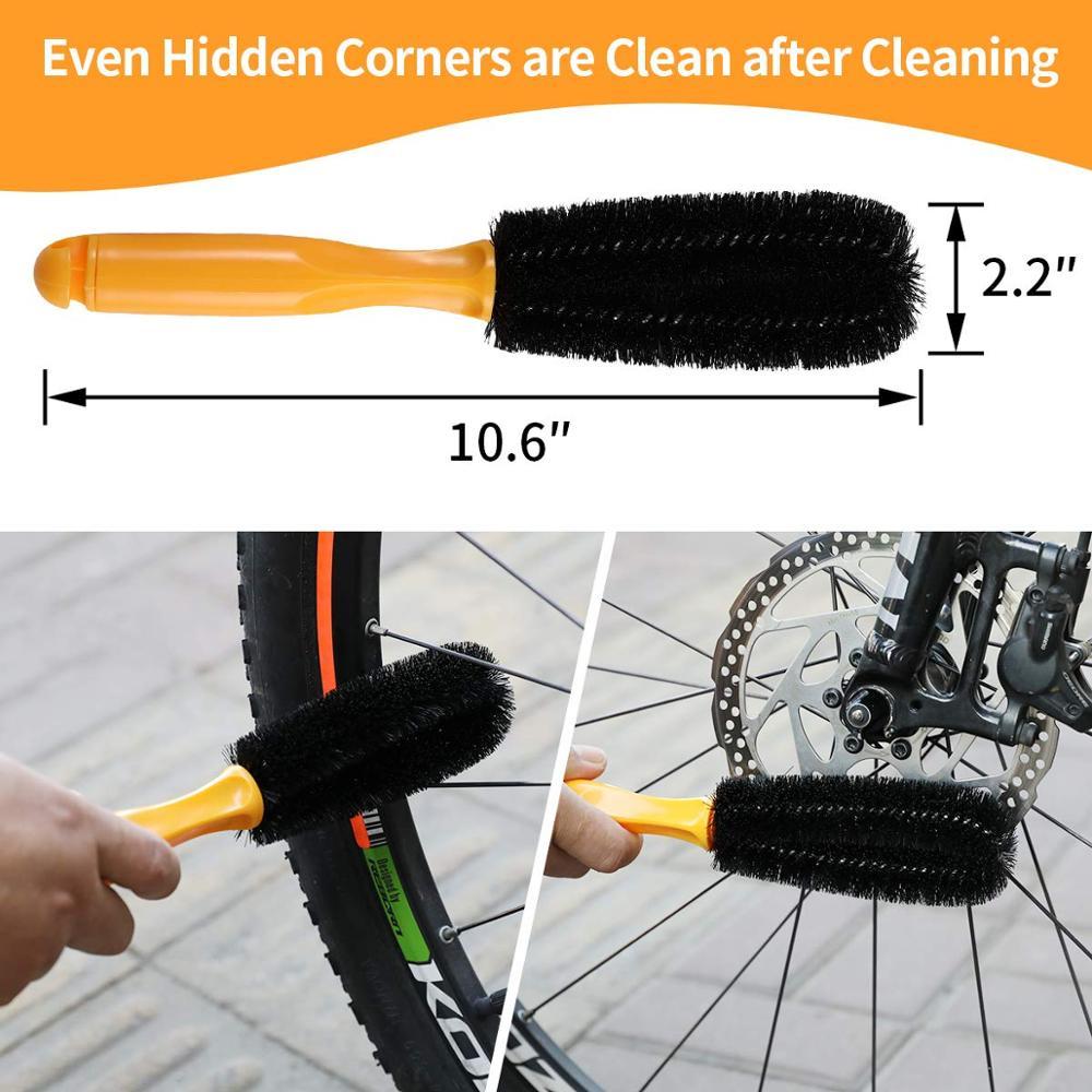 Rumahhome_ 8 PCS Bike Chain Cleaner Clean Machine Brushes Cycling Cleaning Kit Bicycle Brush Maintenance Tool