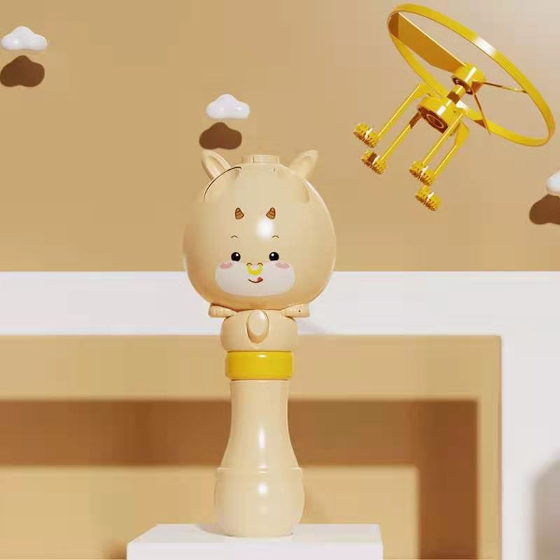 Kid's Bubble Machine Set Automatic Blowing Bubble Gun Toy with LED Light Music