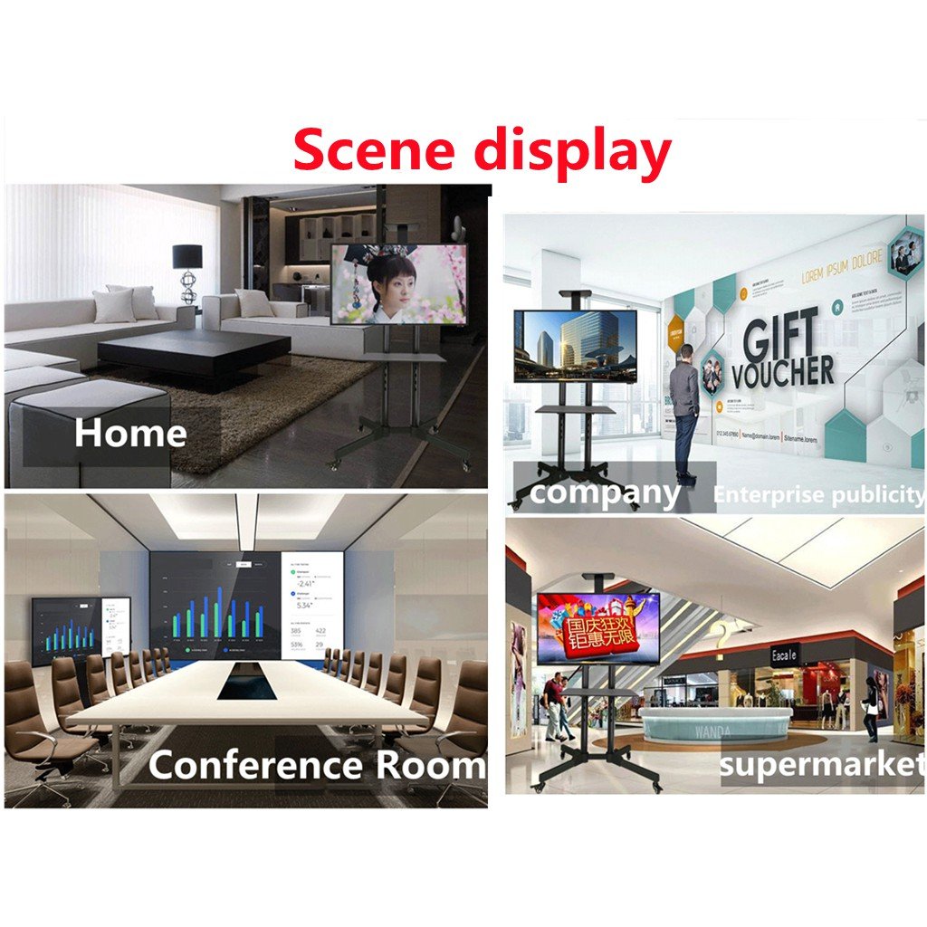 TV stand For 32-65 inch LCD TV mobile bracket adjustable mobile all-in-one TV floor cart