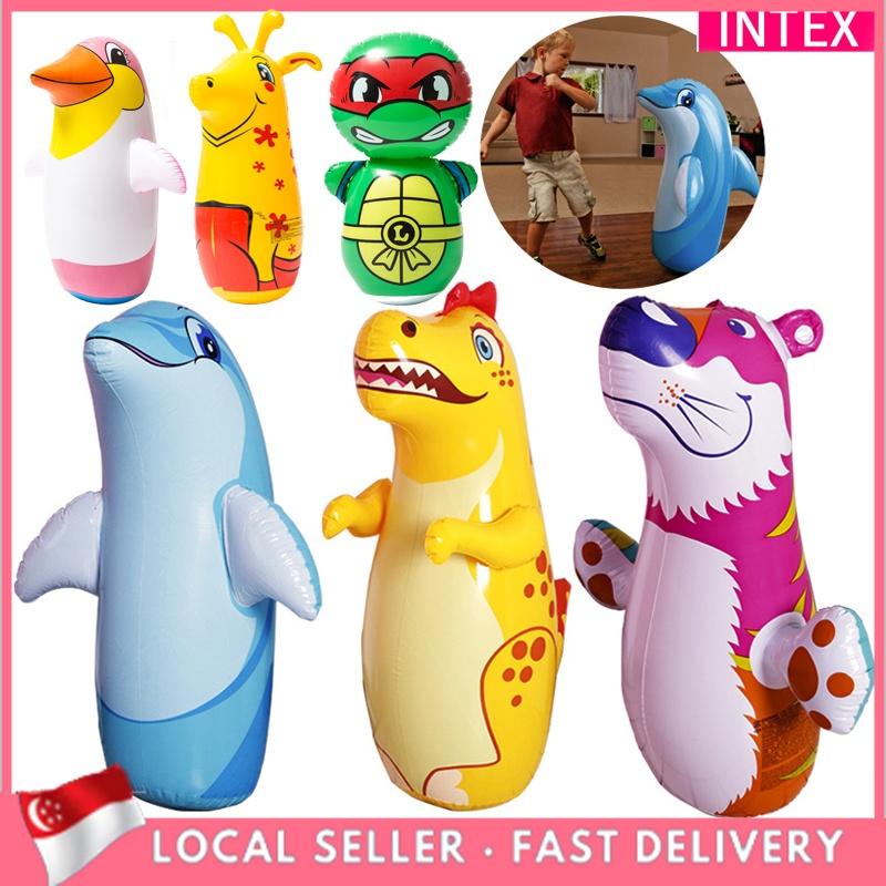 SG Rumahhome Kids 3D Inflatable Tumbler Toy Children Cartoon Animal Blow Up Toys Family Interactive Games