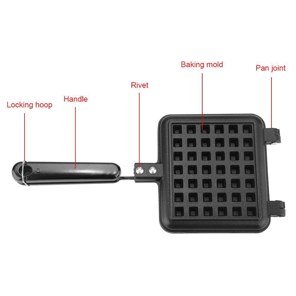 Kitchen Gas Non-Stick Waffle Maker Pan Mould Mold Press Plate Cook Baking Tool DIY Lattice Muffin Baking Mold
