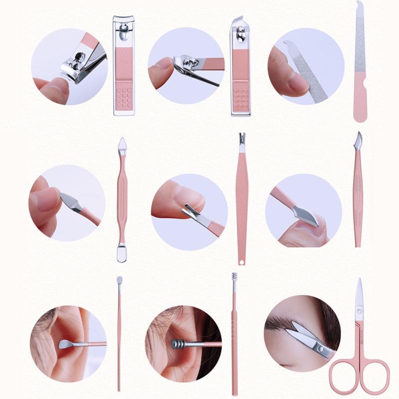 Rumahhome fit Manicure Stainless Steel Nail Clippers Hygiene set Nail Cutter Nail Tool Set