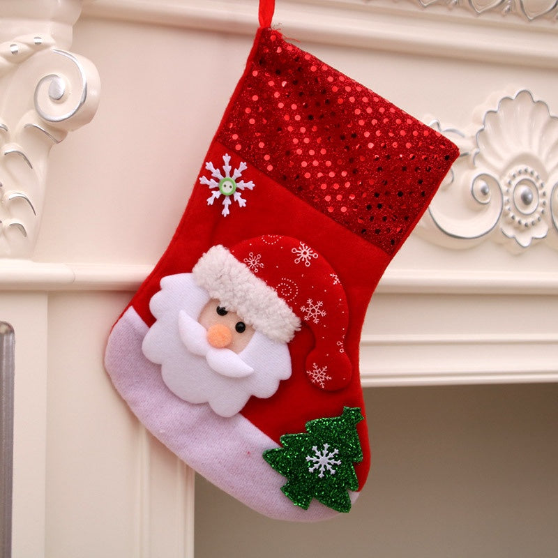 (SG Stock)Rumahhome Christmas sock gift socks Christmas tree decoration