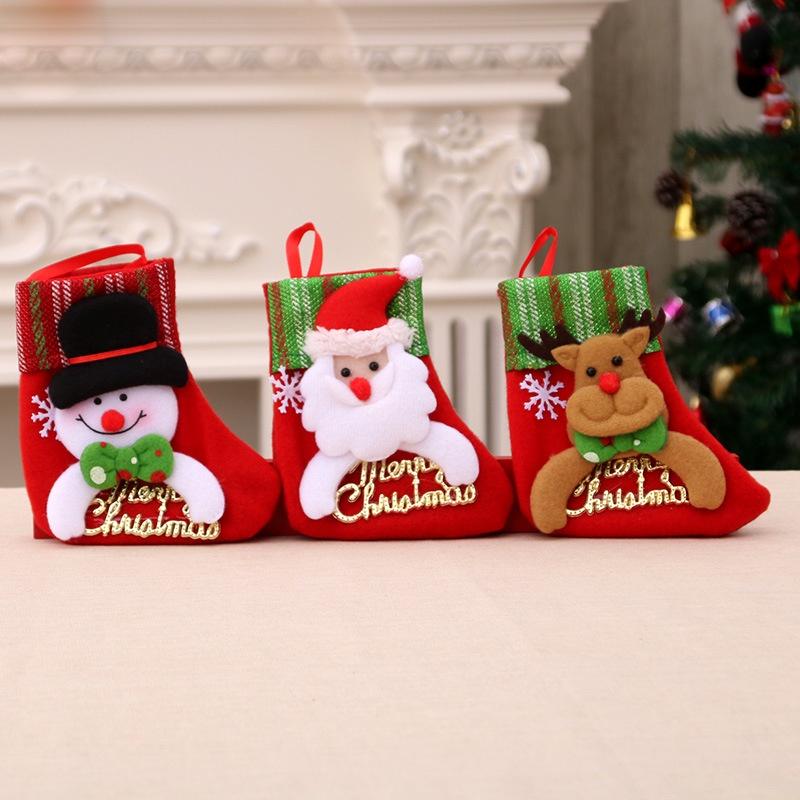 (SG Stock)Rumahhome Christmas sock gift socks Christmas tree decoration
