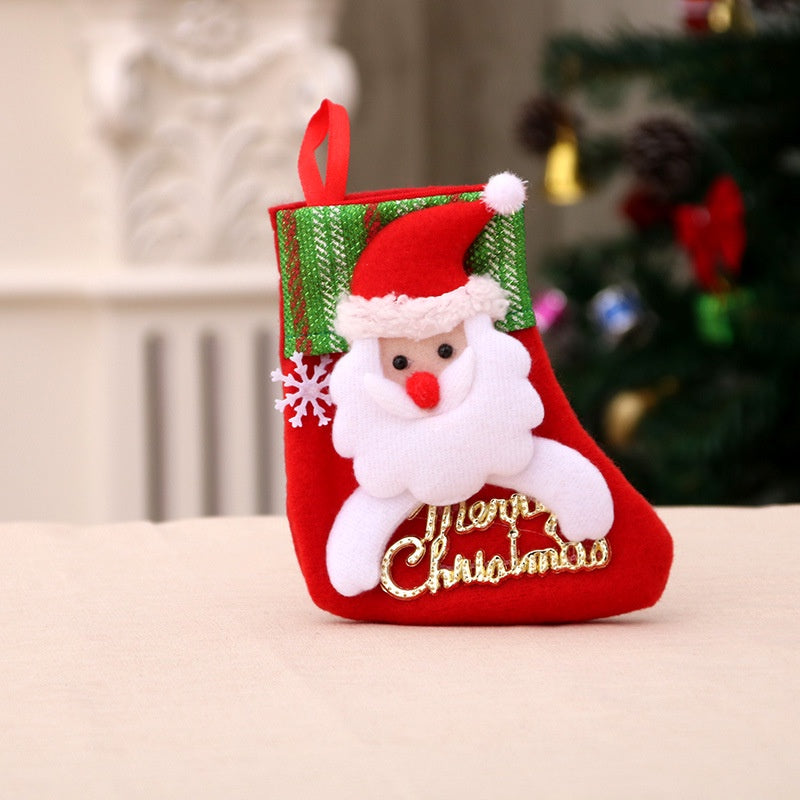 (SG Stock)Rumahhome Christmas sock gift socks Christmas tree decoration