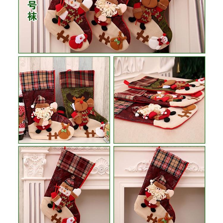 (SG Stock)Rumahhome Christmas sock gift socks Christmas tree decoration