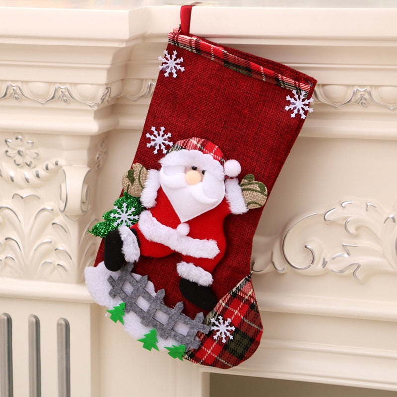 (SG Stock)Rumahhome Christmas sock gift socks Christmas tree decoration