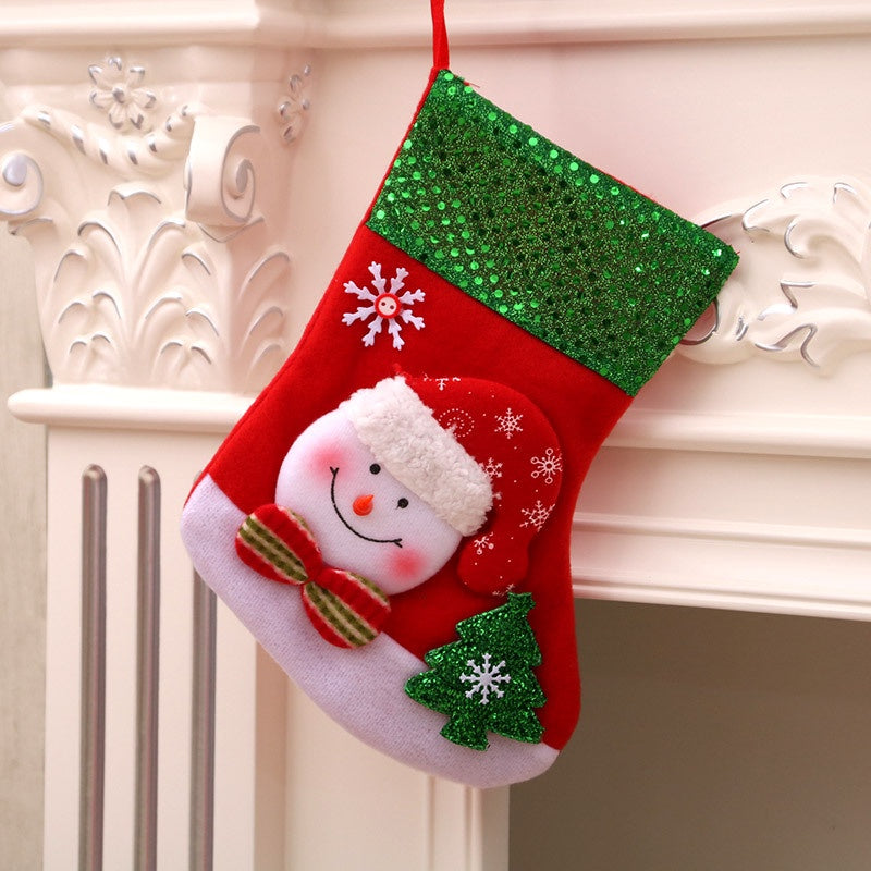 (SG Stock)Rumahhome Christmas sock gift socks Christmas tree decoration