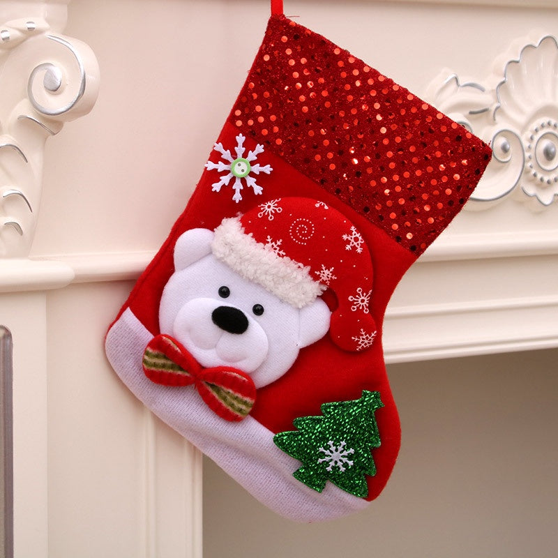 (SG Stock)Rumahhome Christmas sock gift socks Christmas tree decoration