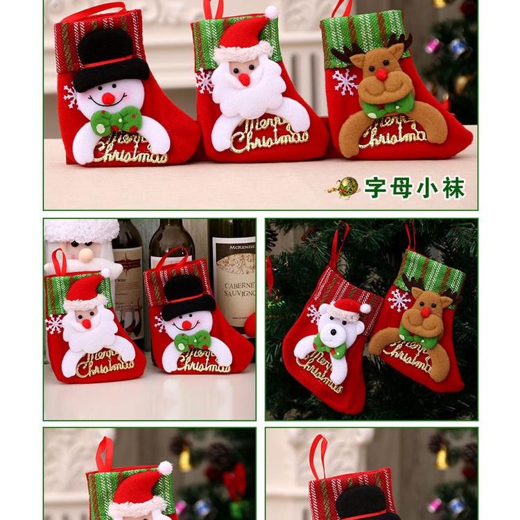 (SG Stock)Rumahhome Christmas sock gift socks Christmas tree decoration