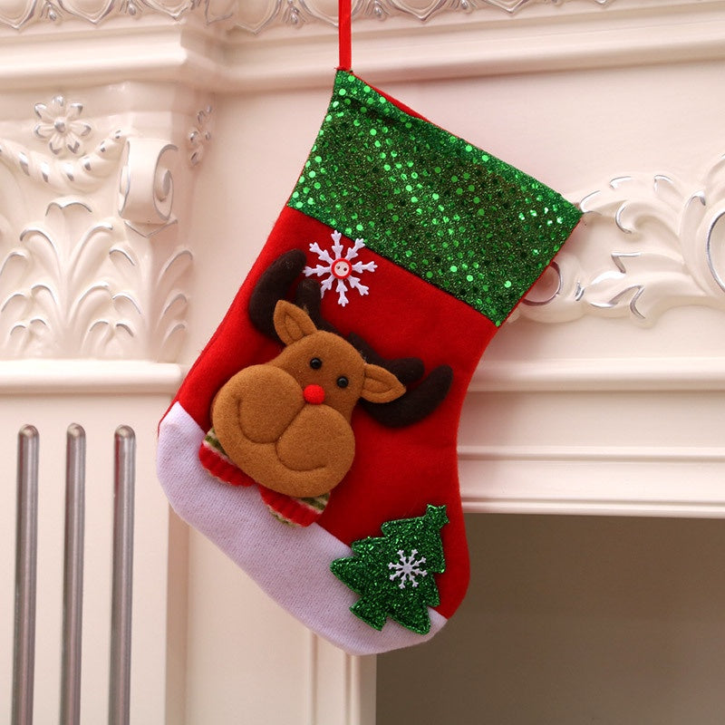 (SG Stock)Rumahhome Christmas sock gift socks Christmas tree decoration