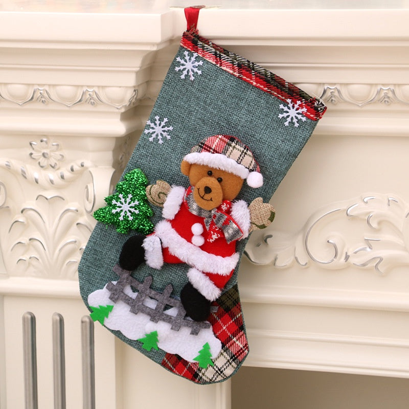 (SG Stock)Rumahhome Christmas sock gift socks Christmas tree decoration