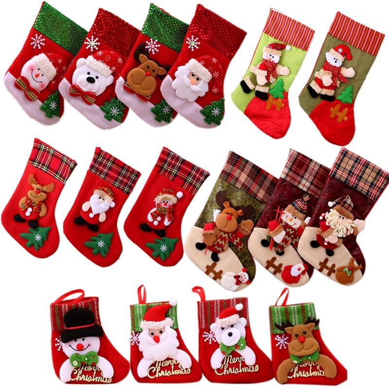 (SG Stock)Rumahhome Christmas sock gift socks Christmas tree decoration