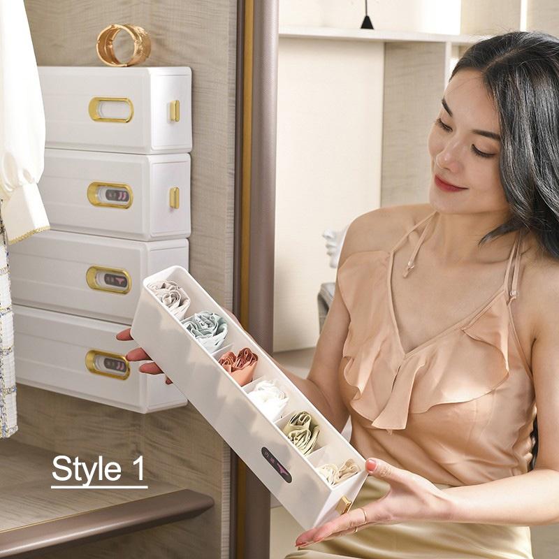 Drawer Style Underwear Storage Box Undergarment Organizer Storage For Underwear Bra Socks Wardrobe Organiser