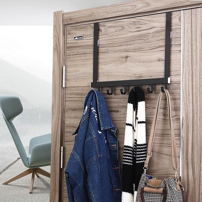 Rumahhome--Back Door Hanger with Adjustable hooks /No Drill Hanger Behind Door Hanging Belt Scarf Bag