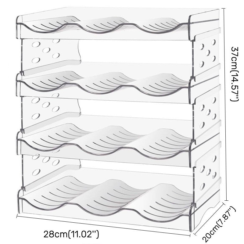 Wine Rack Water Flask Bottle Organizer Thermos Holder Multi-layer Transparent Fridge Organiser