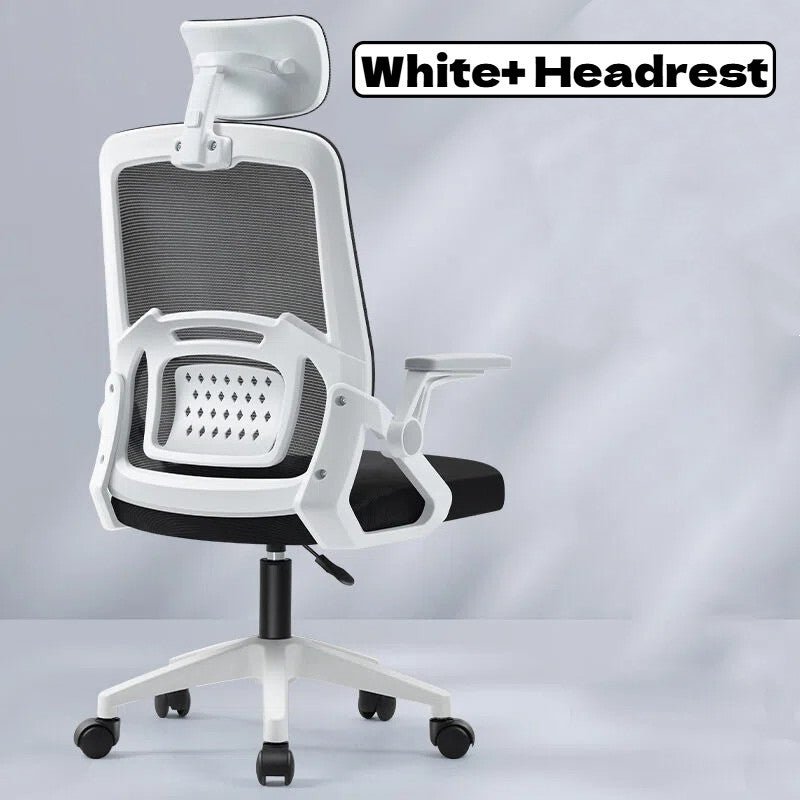 High-Back Ergonomic Mesh Office Desk Chair Lumbar Support Computer Gaming Chair With Pillow for Home Study