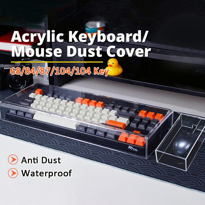 【Spot Goods】Acrylic Keyboard Clear Cover Mouse Dust Cove Clear Protector Mechanical Keyboard 104 / 87 Key