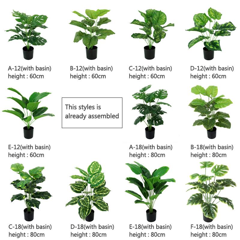 Rumahhome 45-120cm Nordic Style Artificial Plant Potted Fake Tree Flower Imitation Plants Home Office Hotel Decoration