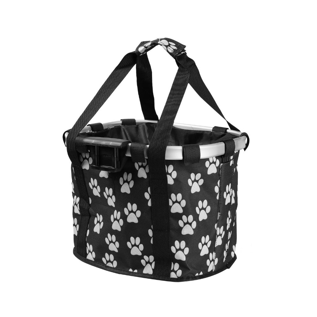 Bicycle Handlebar Basket Large Capacity MTB Bike Pet Carrier Foldable Detachable Front Frame Pannier