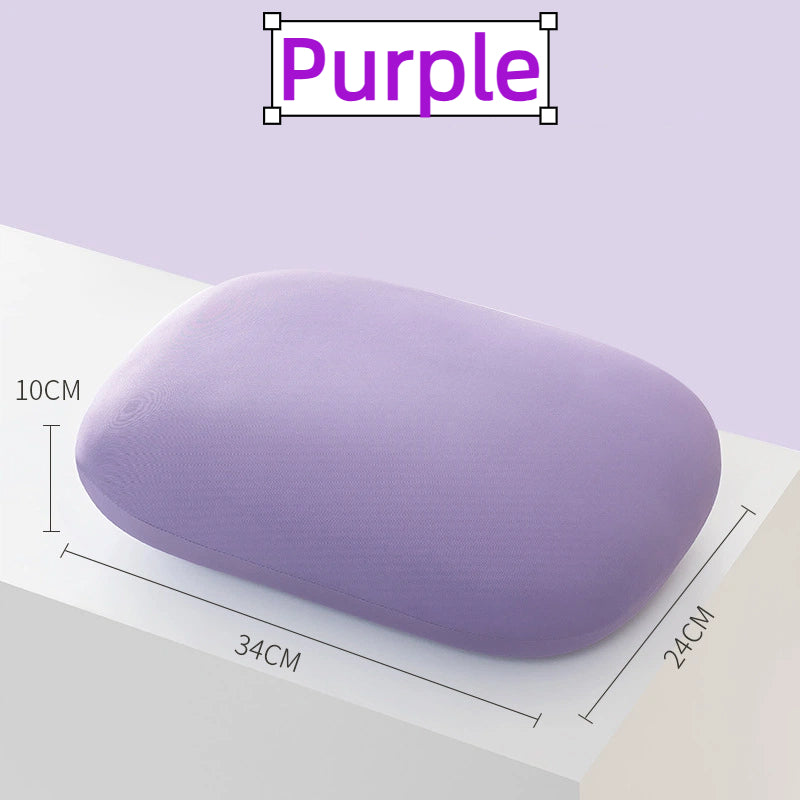 Orthopedic Memory Foam Neck Pillow - Travel & Office Support Relieves Spine Pressure Portable for Airplane Nap Sleeping